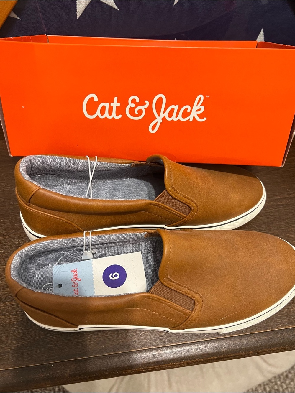 Cat & Jack Tan Slip-On Casual Loafers
